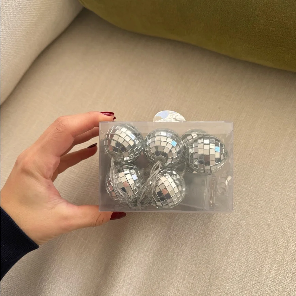 Target Silver Disco Ball String Lights